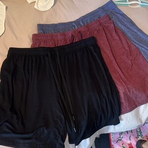 Men's Athletic Shorts - Black, Red, Blue